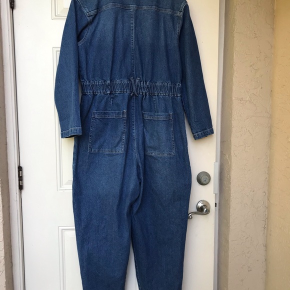 Universal Thread Womens Long Sleeves Denim Jumpsuit - Picture 2 of 6